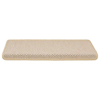 vidaXL Tappeti Autoadesivi Scale Aspetto Sisal 30 pz 65x21x4 cm Crema