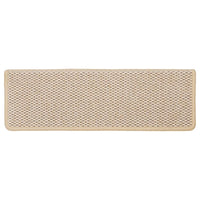 vidaXL Tappeti Autoadesivi Scale Aspetto Sisal 30 pz 65x21x4 cm Crema