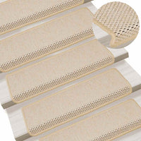 Tappeti Autoadesivi Scale Aspetto Sisal 30 pz 65x21x4 cm Berber 3365893