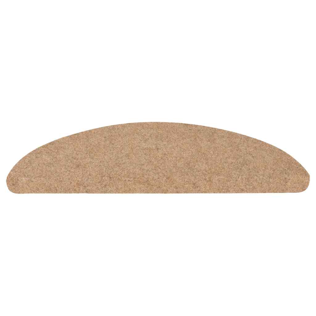Tappetini Autoadesivi per Scale 20 pz Beige 65x22,5x3,5 cm