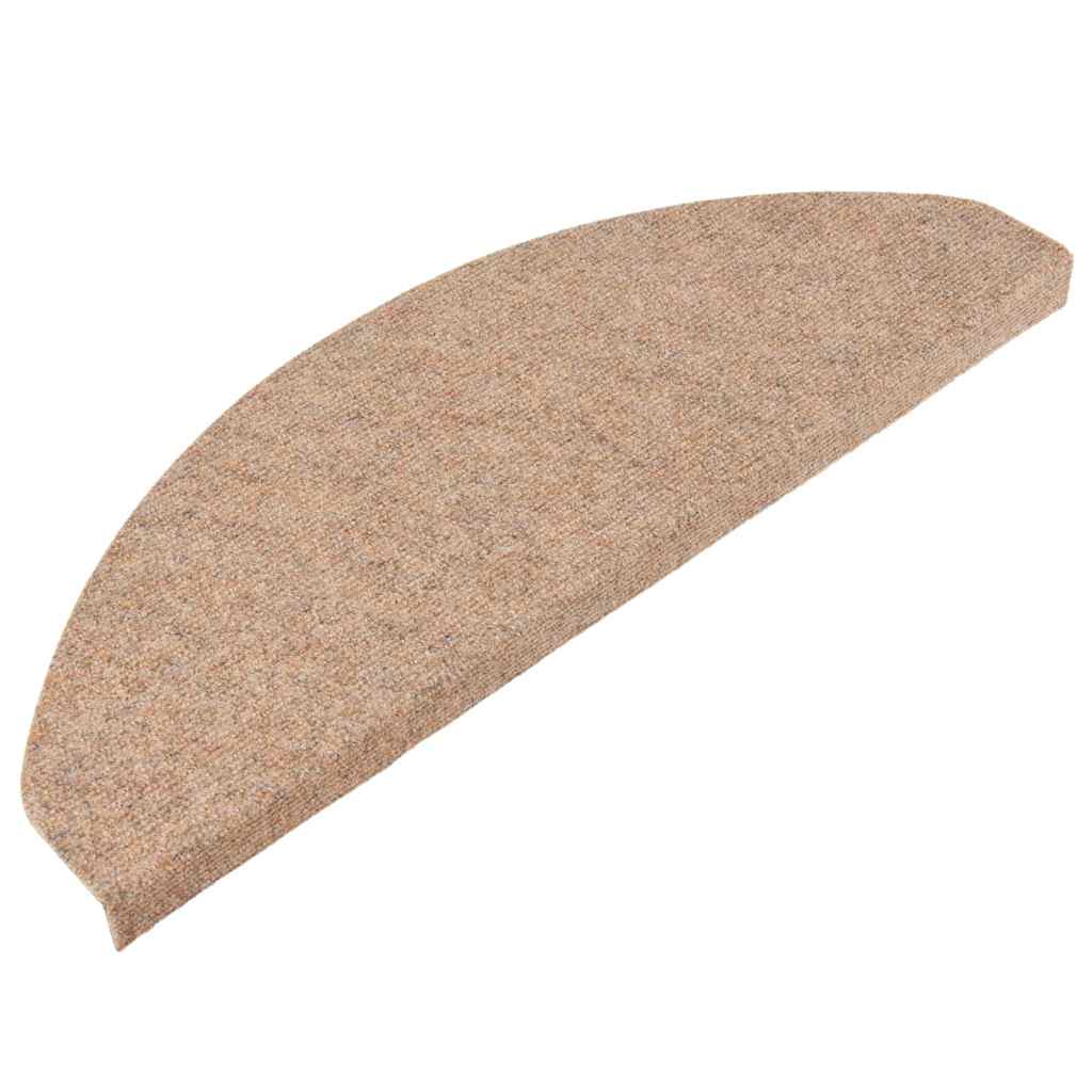 Tappetini Autoadesivi per Scale 30 pz Beige 65x22,5x3,5 cm
