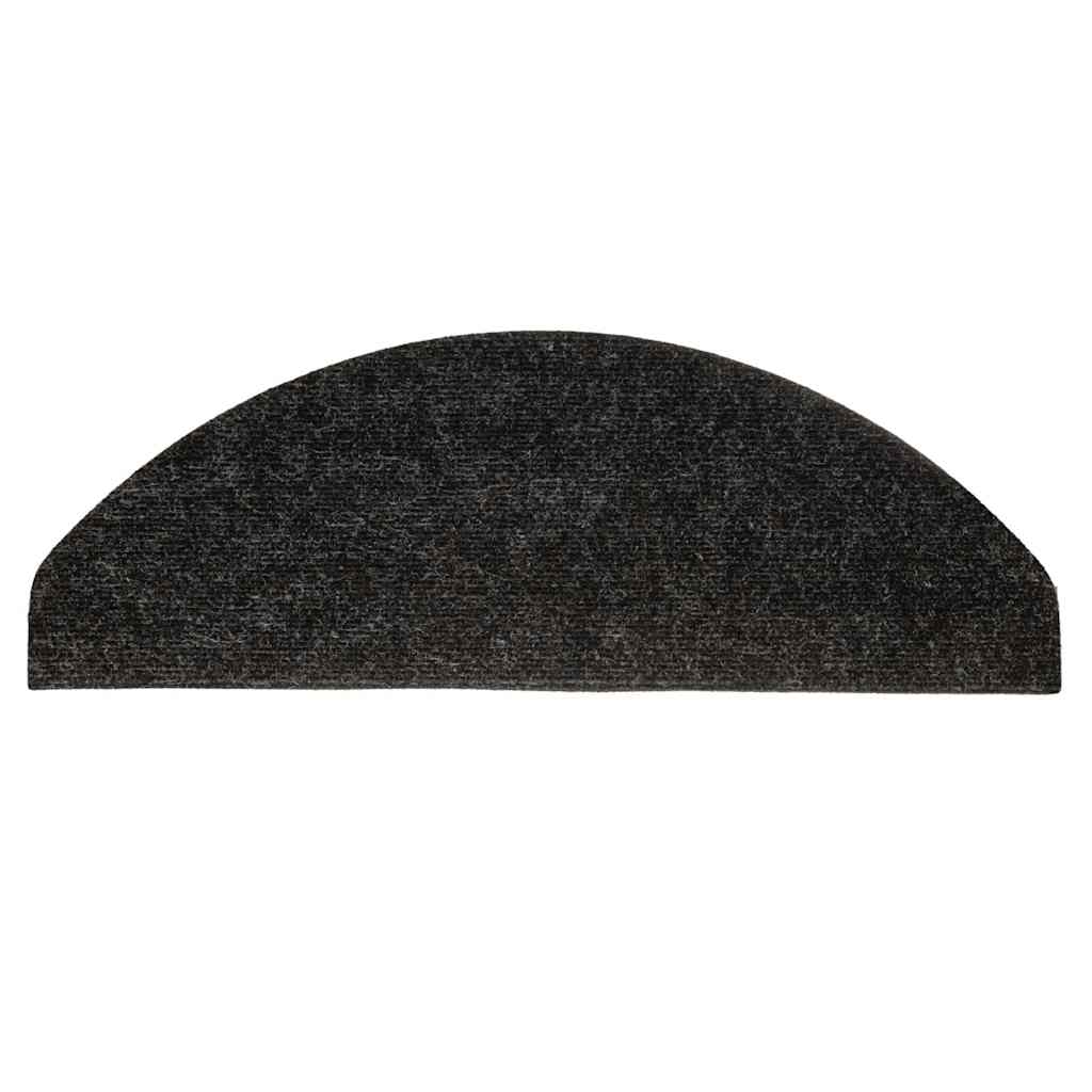 Tappetini Autoadesivi per Scale 30 pz Antracite 65x22,5x3,5 cm 3365902