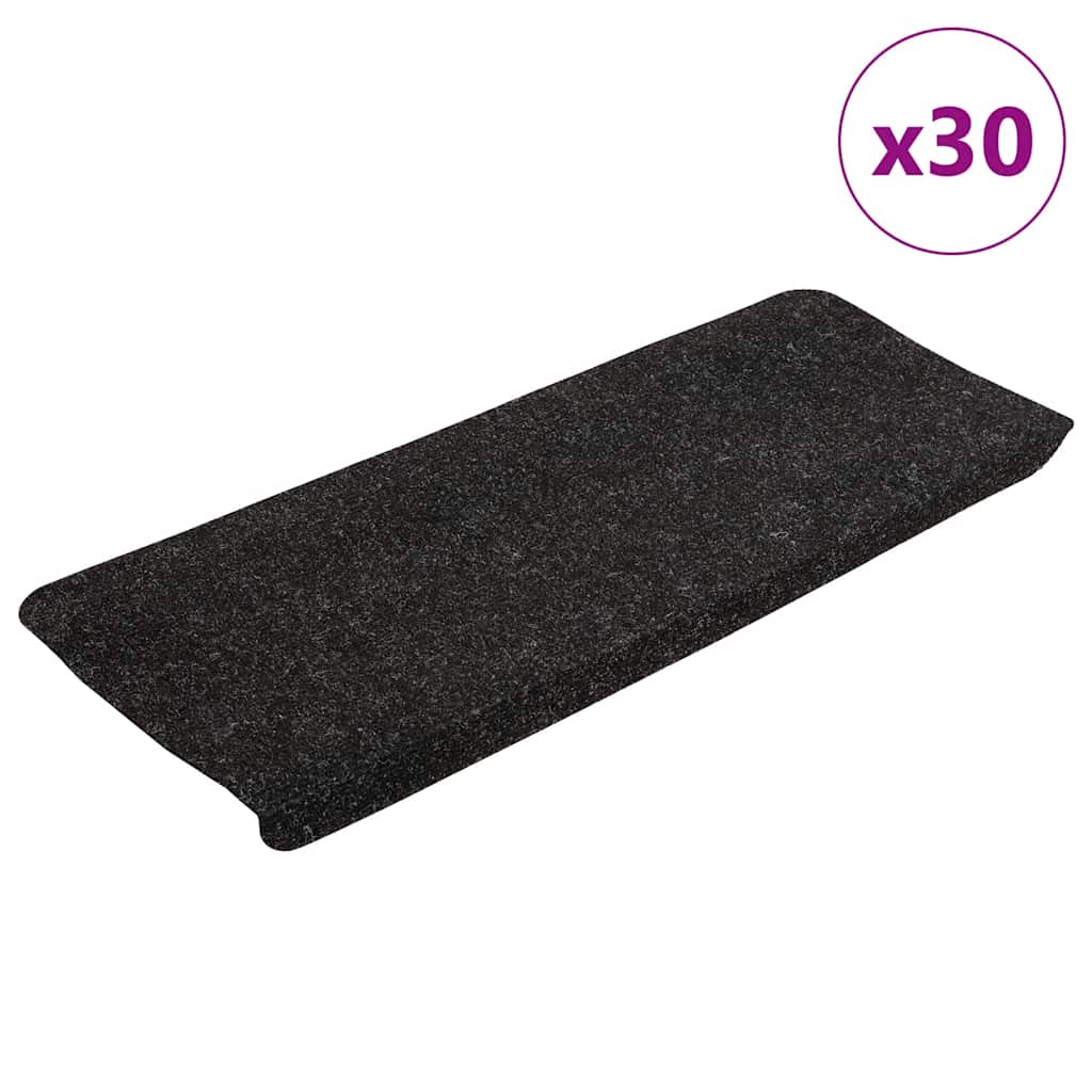 vidaXL Tappetini Autoadesivi per Scale 30 pz Antracite 65x24,5x3,5 cm