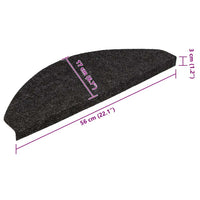 Tappetini Autoadesivi per Scale 30 pz Neri 56x17x3 cm