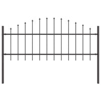 Recinzione per Giardino Grigio 340 x 75 cm 3360094