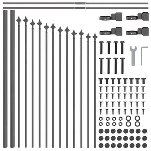 Recinzione per Giardino Grigio 340 x 75 cm 3360094