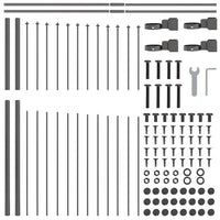 Recinzione per Giardino Grigio 680 x 125 cm 3360108