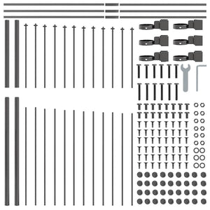 Recinzione per Giardino Grigio 1360 x 175 cm 3360134