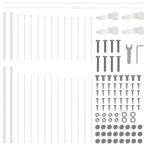 Recinzione per Giardino Bianco 340 x 150 cm 3360139