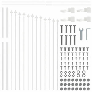 Recinzione per Giardino Bianco 510 x 100 cm 3360143