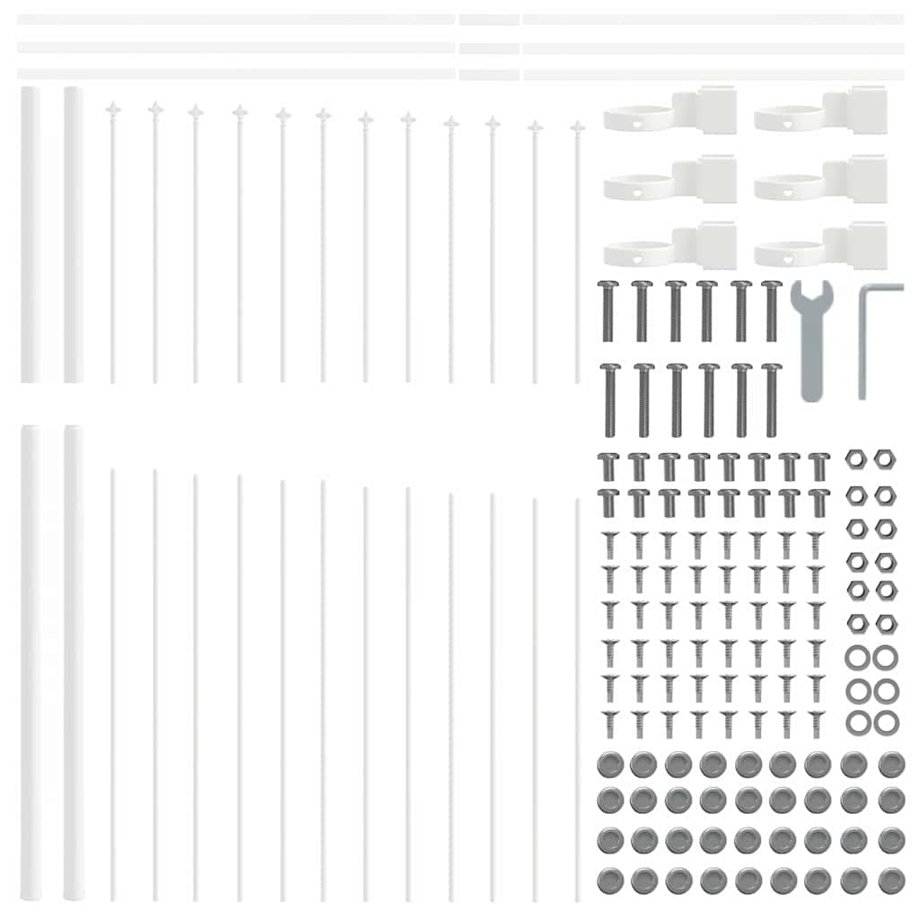 Recinzione per Giardino Bianco 680 x 175 cm 3360152