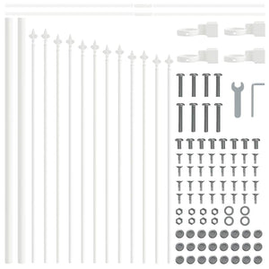 Recinzione per Giardino Bianco 1020 x 75 cm 3360160