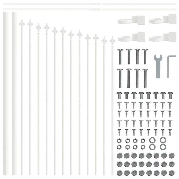 Recinzione per Giardino Bianco 1020 x 75 cm 3360160