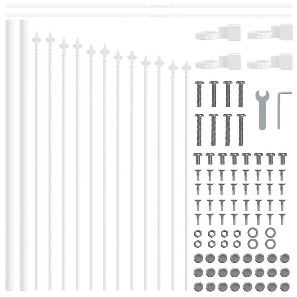 Recinzione per Giardino Bianco 1360 x 75 cm 3360172