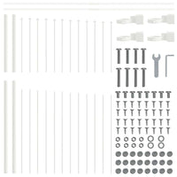 Recinzione per Giardino Bianco 1360 x 150 cm 3360175