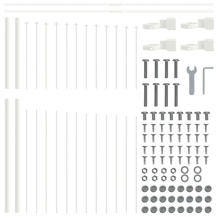Recinzione per Giardino Bianco 1360 x 150 cm 3360175
