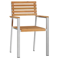 Sedia da giardino impilabile  - 6 pezzi 54,5x56x89 cm in legno massello di teak. 3334849