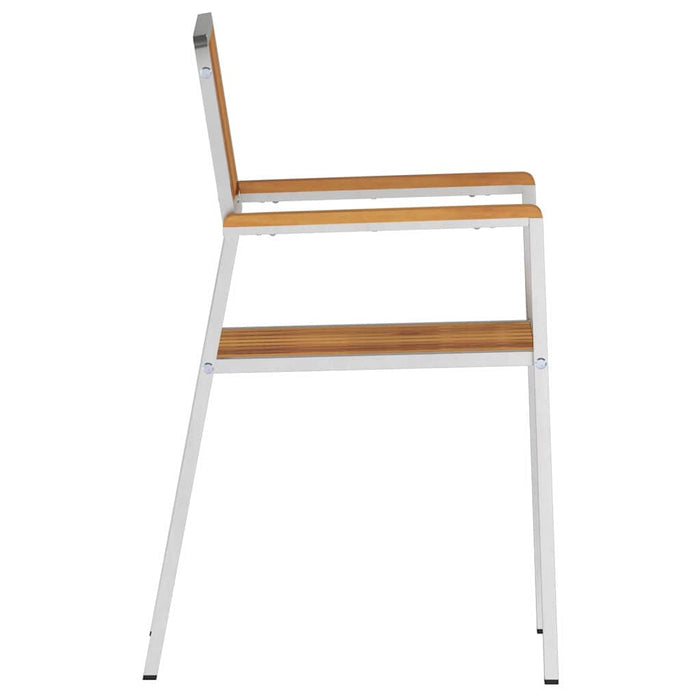 Sedie da Giardino Impilabili 6 Pezzi 54,5x56x87 cm in Legno Massello di Teak 3334853