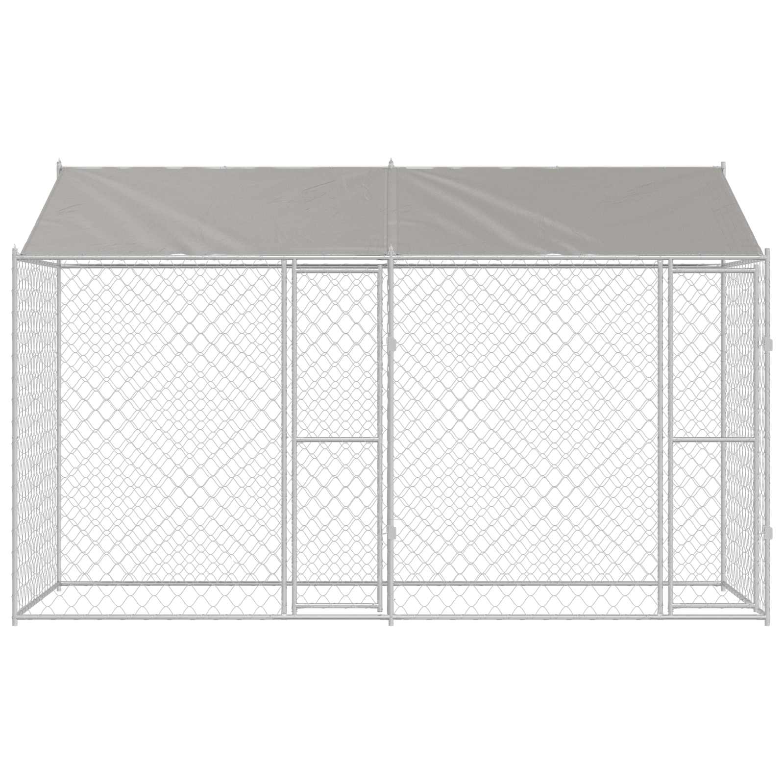 Gabbia per cani Argento 400 x 200 x 256 cm Acciaio zincato 3368298