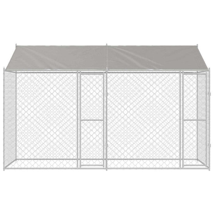 Gabbia per cani Argento 400 x 200 x 256 cm Acciaio zincato 3368298
