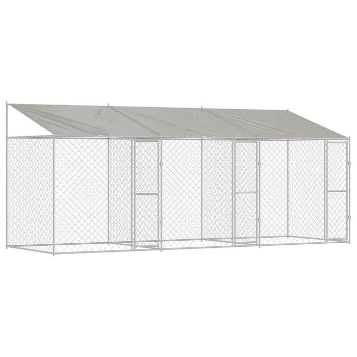 Gabbia per cani Argento 600 x 200 x 256 cm Acciaio zincato 3368299