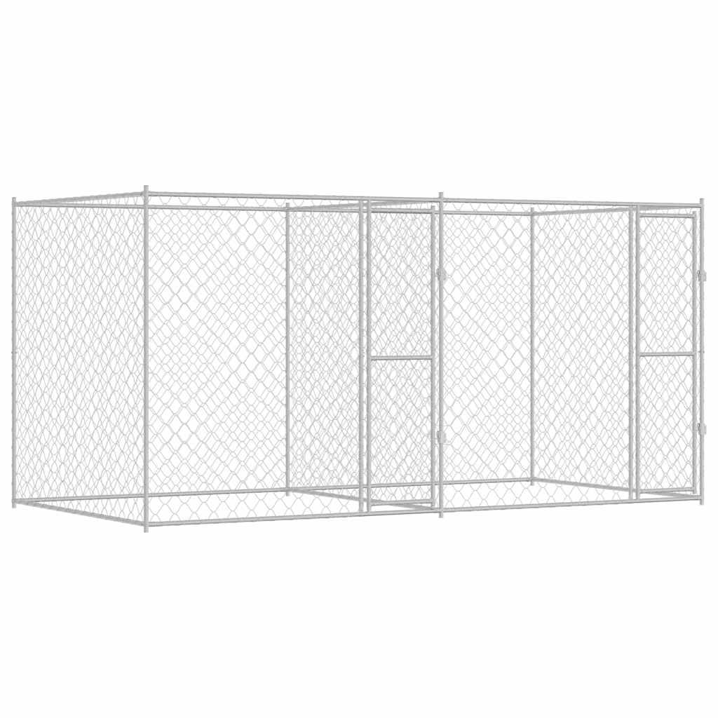 Gabbia per cani Argento 400 x 200 x 200 cm Acciaio zincato 3368306