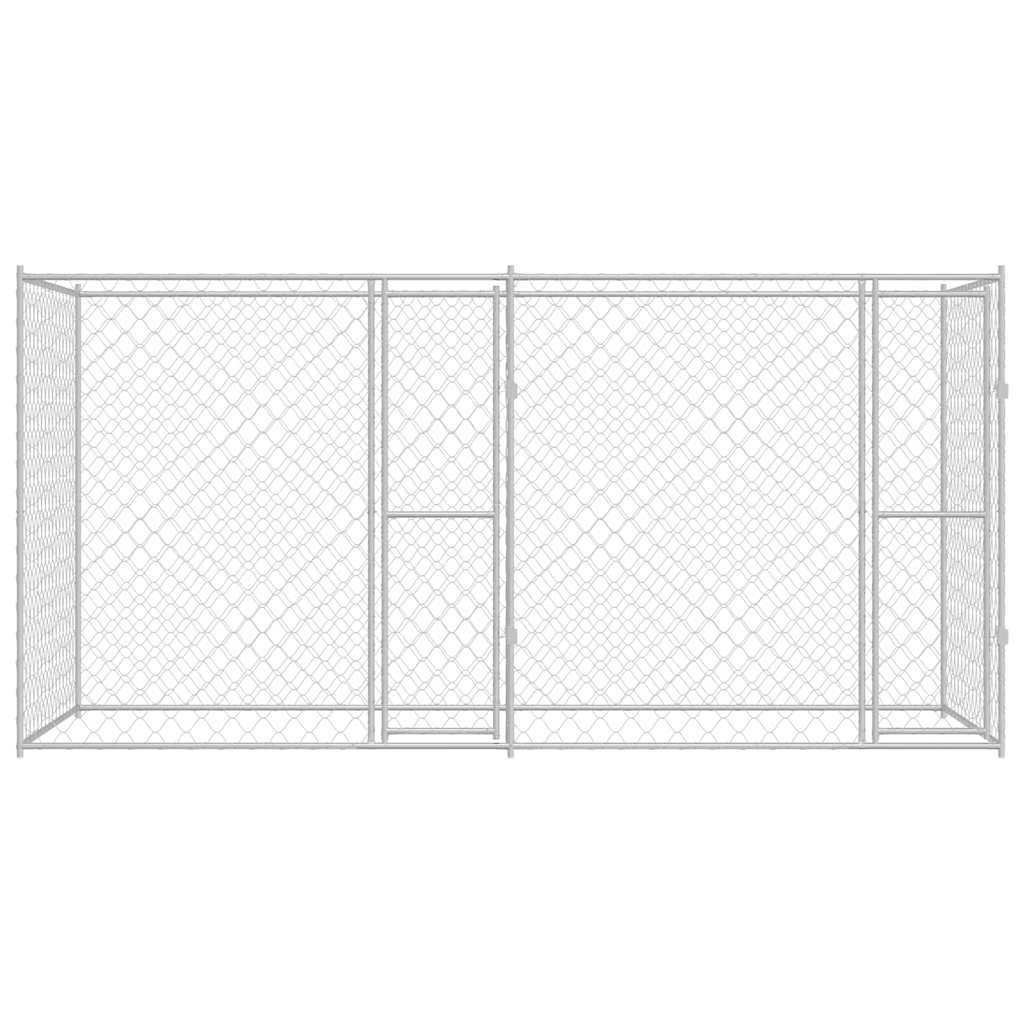 Gabbia per cani Argento 400 x 200 x 200 cm Acciaio zincato 3368306