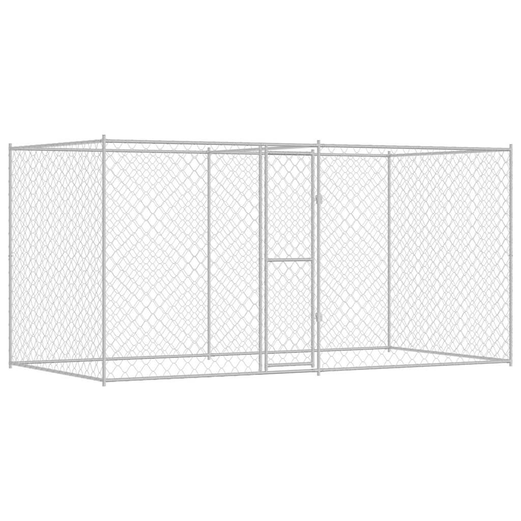 Gabbia per cani Argento 400 x 200 x 256 cm Acciaio zincato 3368309