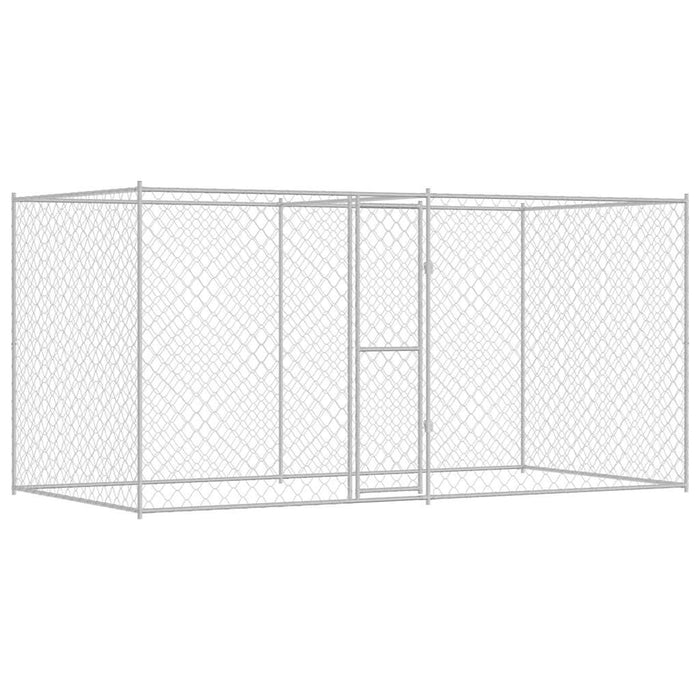 Gabbia per cani Argento 400 x 200 x 256 cm Acciaio zincato 3368309