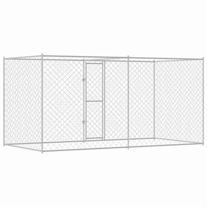 Gabbia per cani Argento 400 x 200 x 256 cm Acciaio zincato 3368309