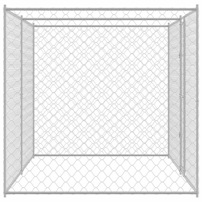 Gabbia per cani Argento 400 x 200 x 256 cm Acciaio zincato