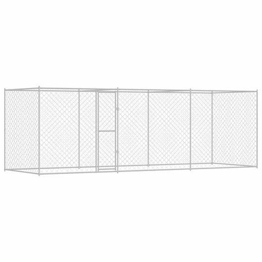 Gabbia per cani Argento 600 x 200 x 256 cm Acciaio zincato