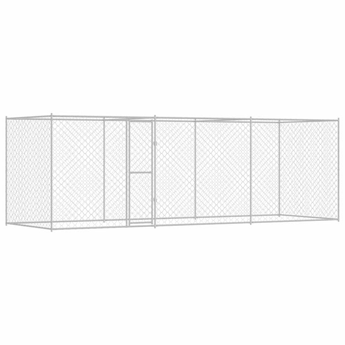 Gabbia per cani Argento 600 x 200 x 256 cm Acciaio zincato