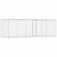 Gabbia per cani Argento 600 x 200 x 256 cm Acciaio zincato
