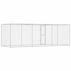 Gabbia per cani Argento 600 x 200 x 256 cm Acciaio zincato