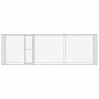 Gabbia per cani Argento 600 x 200 x 256 cm Acciaio zincato