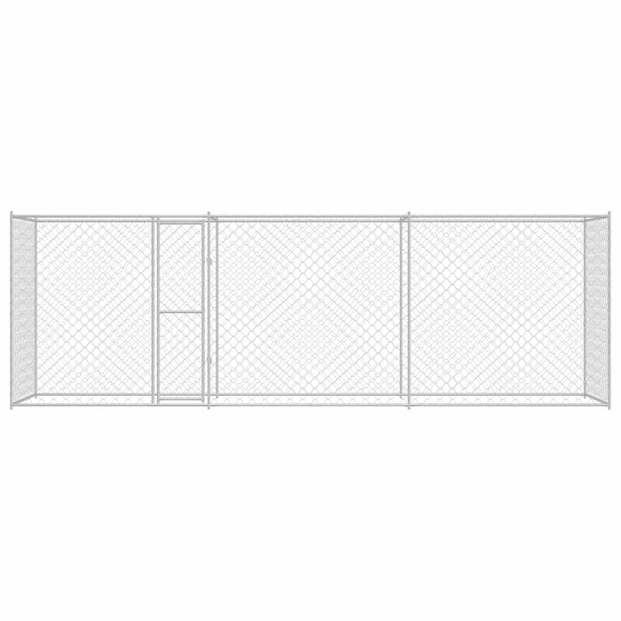 Gabbia per cani Argento 600 x 200 x 256 cm Acciaio zincato