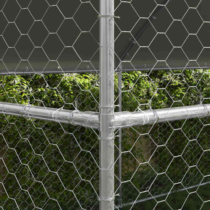 Cuccia per cani 3 pcs Argento 6 x 2 x 2 m Acciaio zincato