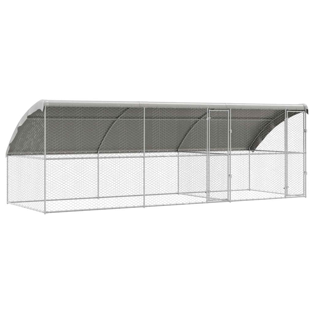 Cuccia per cani 3 pcs Argento 6 x 2 x 2 m Acciaio zincato