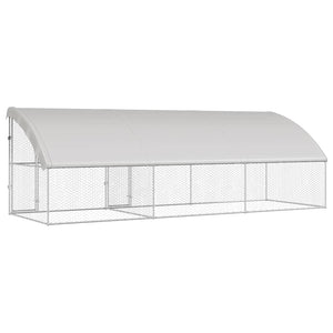 Cuccia per cani 3 pcs Argento 6 x 2 x 2 m Acciaio zincato