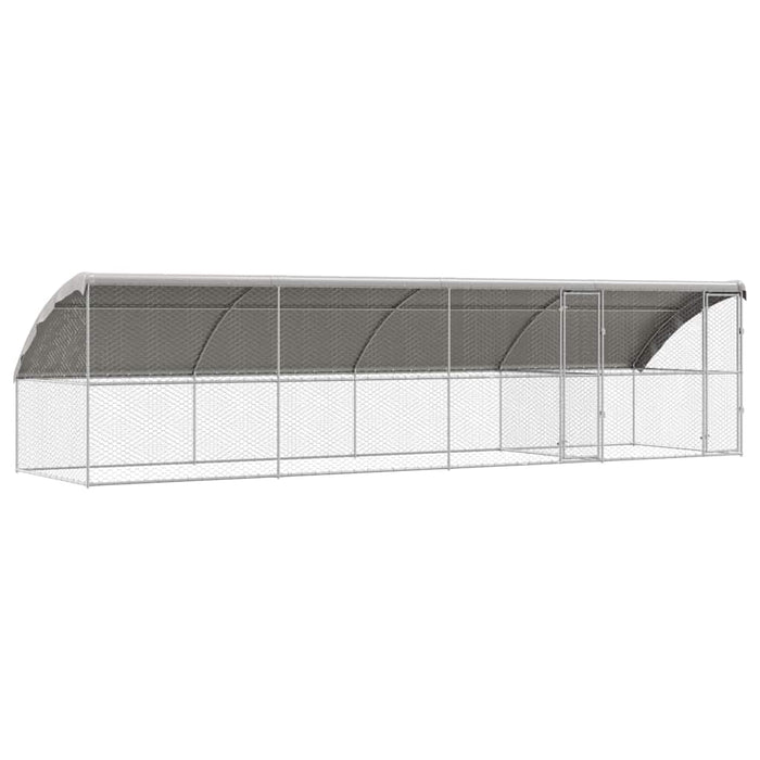 Cuccia per cani 4 pcs Argento 8 x 2 x 2 m Acciaio zincato