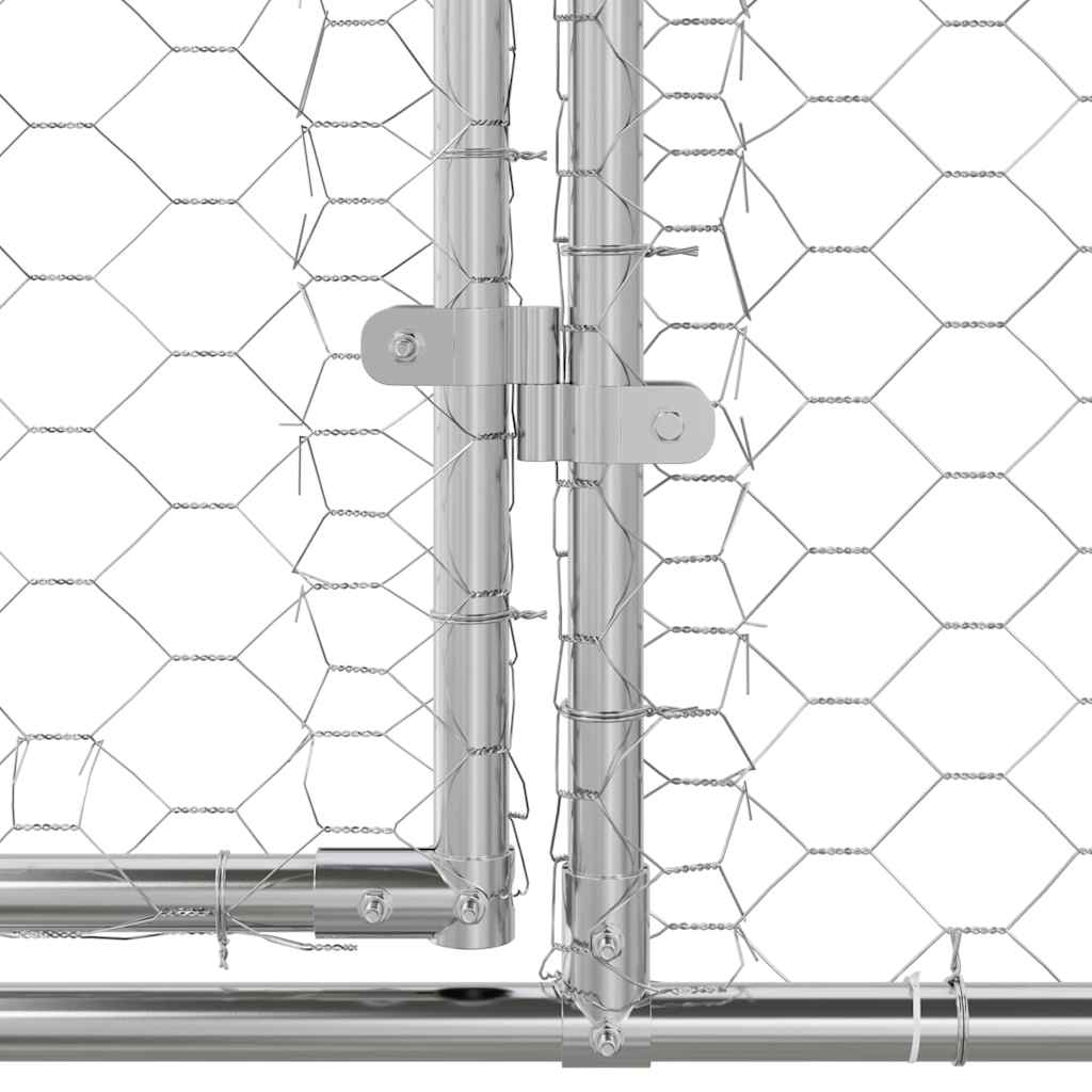 Cuccia per cani 3 pcs Argento 6 x 2 x 2 m Acciaio zincato