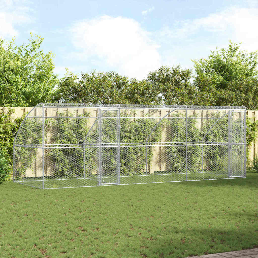 Cuccia per cani 3 pcs Argento 6 x 2 x 2 m Acciaio zincato