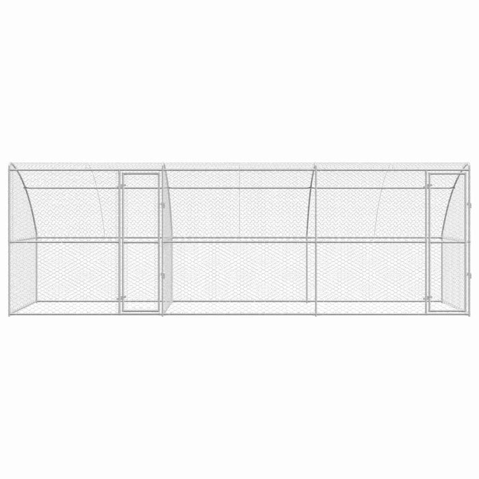 Cuccia per cani 3 pcs Argento 6 x 2 x 2 m Acciaio zincato