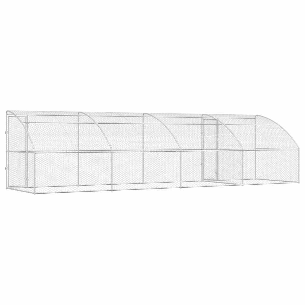 Cuccia per cani 4 pcs Argento 8 x 2 x 2 m Acciaio zincato