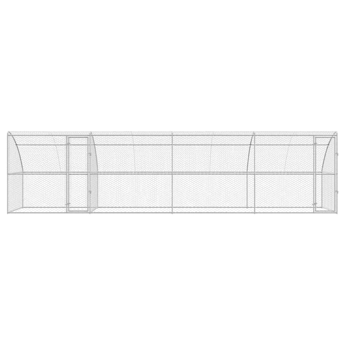 Cuccia per cani 4 pcs Argento 8 x 2 x 2 m Acciaio zincato