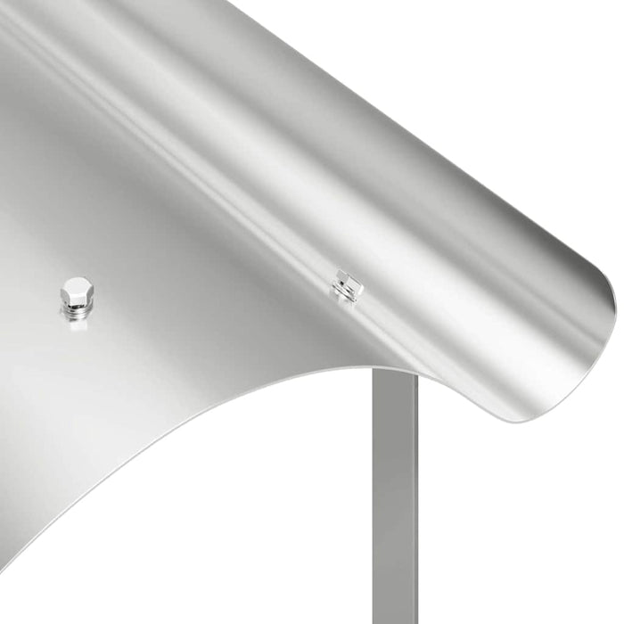 vidaXL Cappello per Camino Argento 59.5 x 50 x 36.5 cm