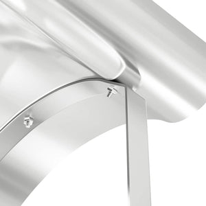 vidaXL Cappello per Camino Argento 59.5 x 50 x 36.5 cm