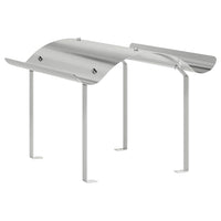 vidaXL Cappello per Camino Argento 59.5 x 50 x 36.5 cm