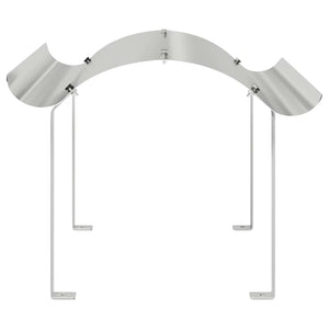 vidaXL Cappello per Camino Argento 59.5 x 50 x 36.5 cm